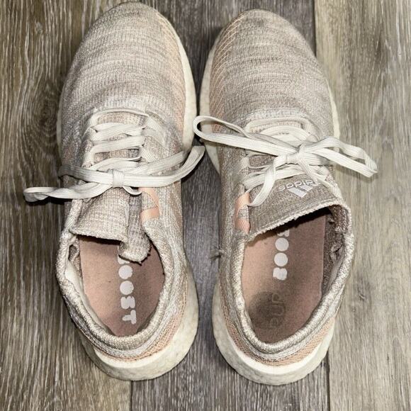 Adidas Women's US Size 7.5 Pureboost Go Cream Pink Running Sneaker Shoes G54519 - Picture 8 of 11